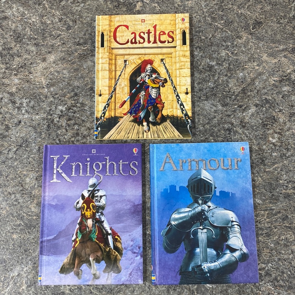 Usborne Books Castles, Knights and Armour, Set of 3
